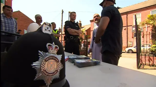 Police at Derby mosque