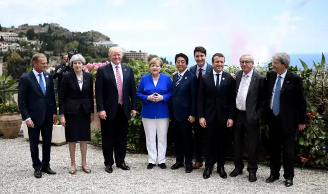 Leaders at the G7 summit