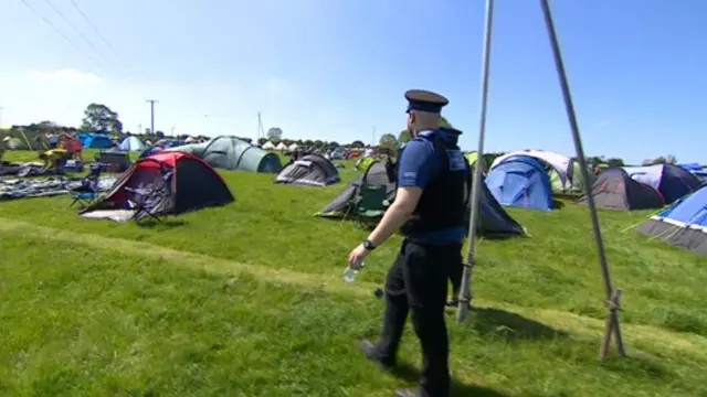 Police at Glastonbudget