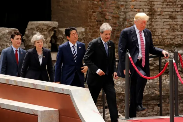 Leaders at the G7 summit