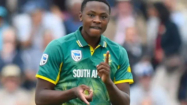 Kagiso Rabada celebrates