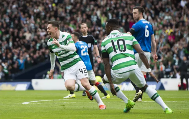 Callum McGregor scored the opening goal against Rangers at Hampden