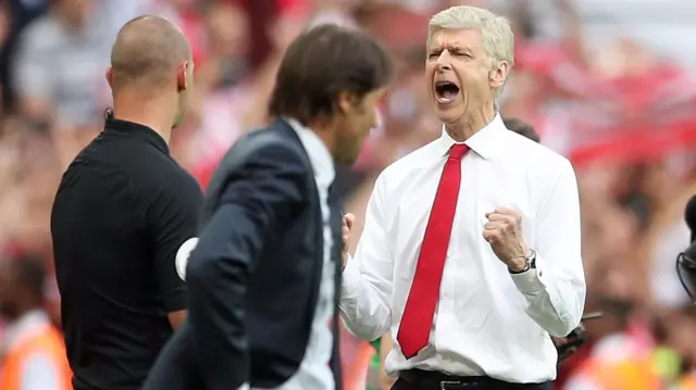 Arsene Wenger celebrates