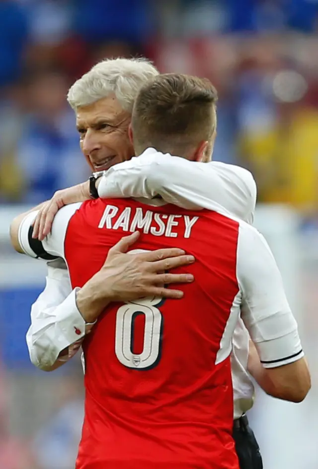 Aaron Ramsey and Arsene Wenger