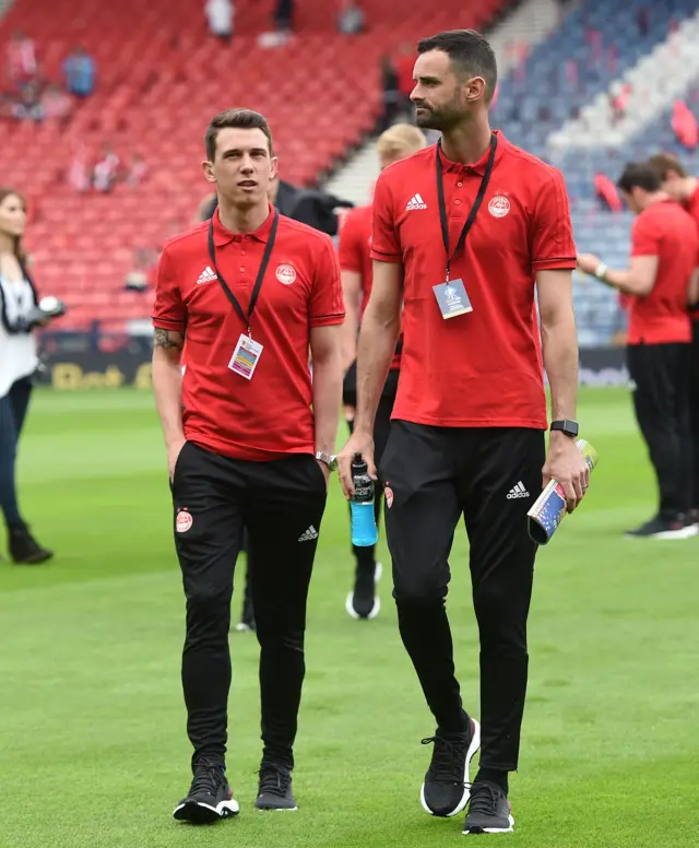 Aberdeen midfielder Ryan Jack and goalkeeper Joe Lewis