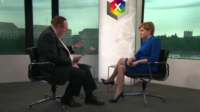 Nicola Sturgeon and Andrew Neil