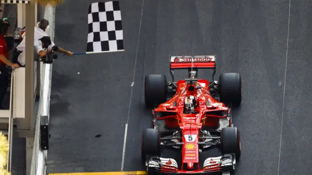 Vettel wins