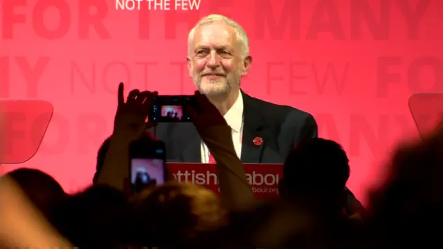 Jeremy Corbyn speaks at a rally