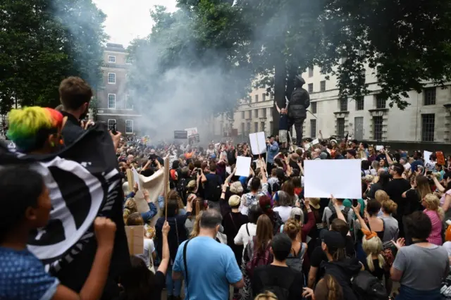 Fox hunting protest