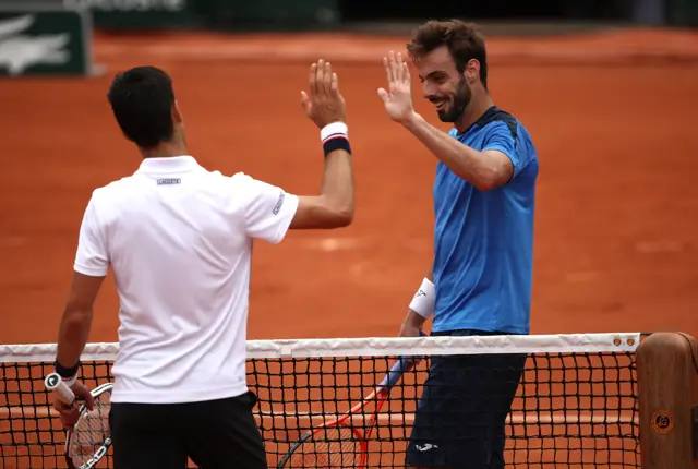 Novak Djokovic and Marcel Granollers