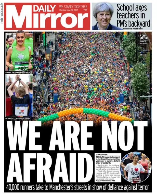 Daily Mirror front page