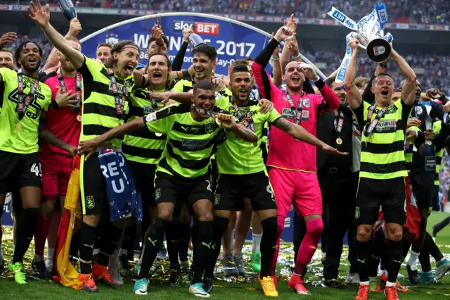 Huddersfield celebrate