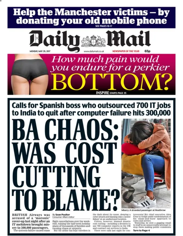 Daily Mail front page