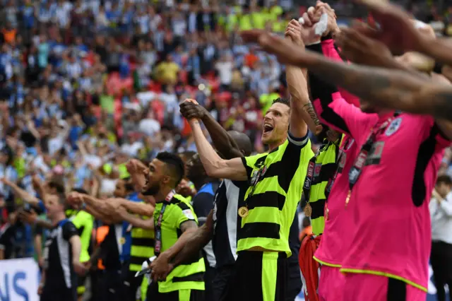 Huddersfield celebrate