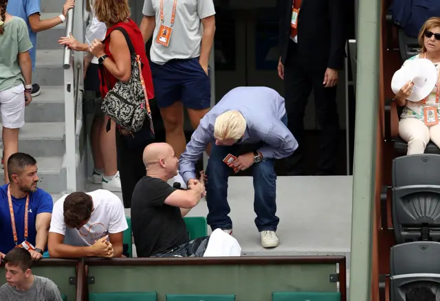 Andre Agassi and Boris Becker