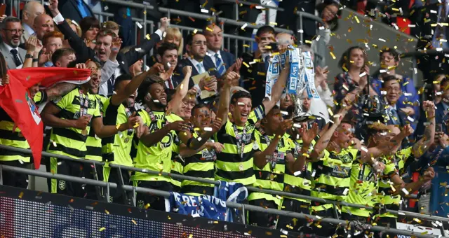 Huddersfield celebrate