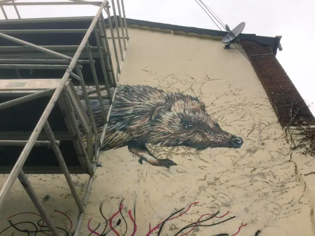 Hedgehog mural