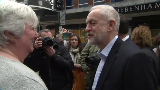 Jeremy Corbyn on campaign trail