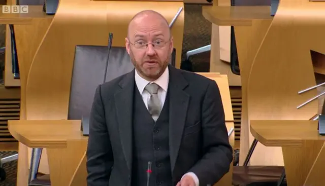 Scottish Green Party co-convener Patrick Harvie