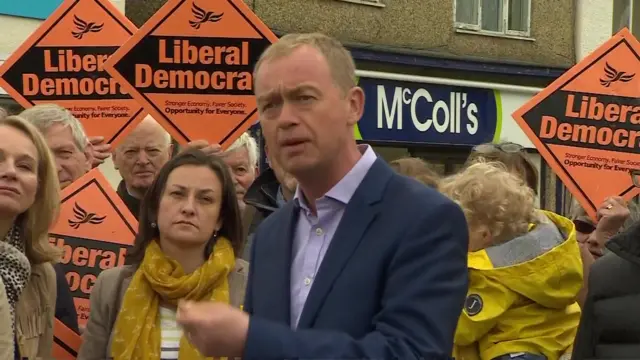 Tim Farron campaigning