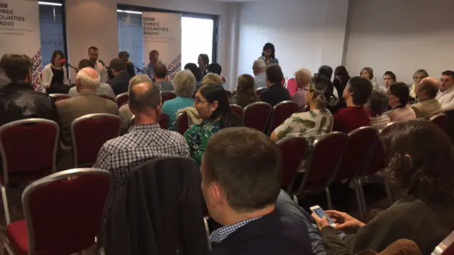 Audience at election debate in Milton Keynes.