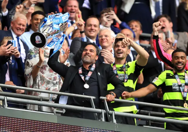 David Wagner celebrates