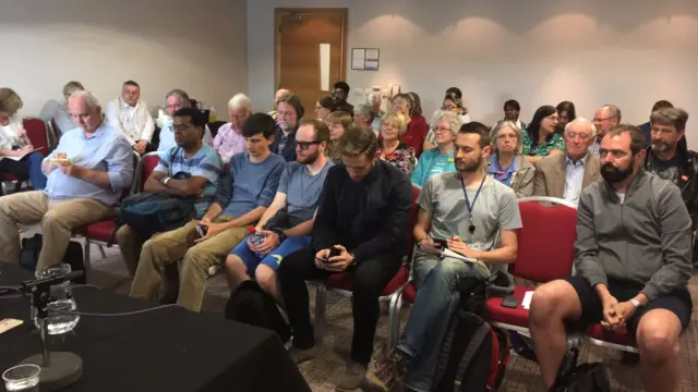 Audience at election debate in Milton Keynes.