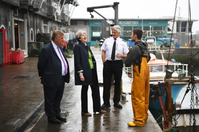 Theresa May at Plymouth Fisheries