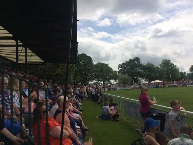 Crowd watching display