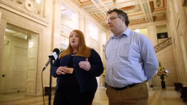 Naomi Long and her deputy Stephen Farry