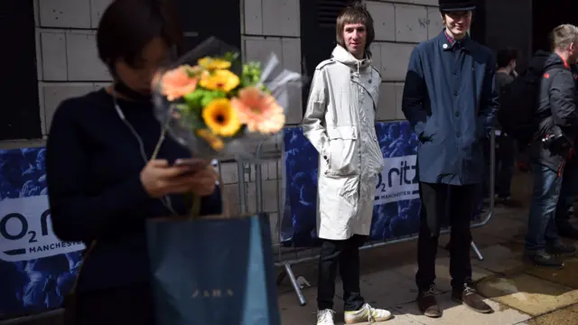 Liam Gallagher fans outside the venue