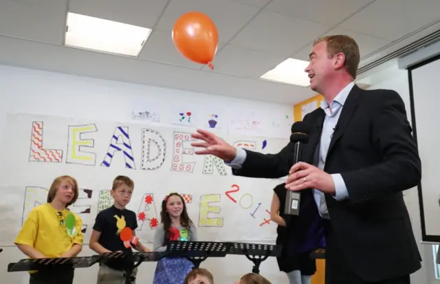 Tim Farron in Westminster