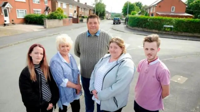 From left - secretary Kelly Beamon, Margaret Astle, chairman Daved Jones, and members Jayne Snape and Liam Owen