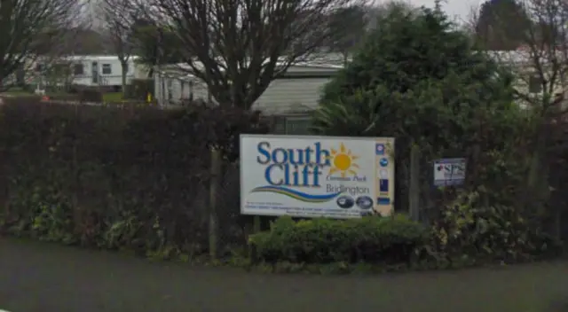 South Cliff Caravan Park entrance