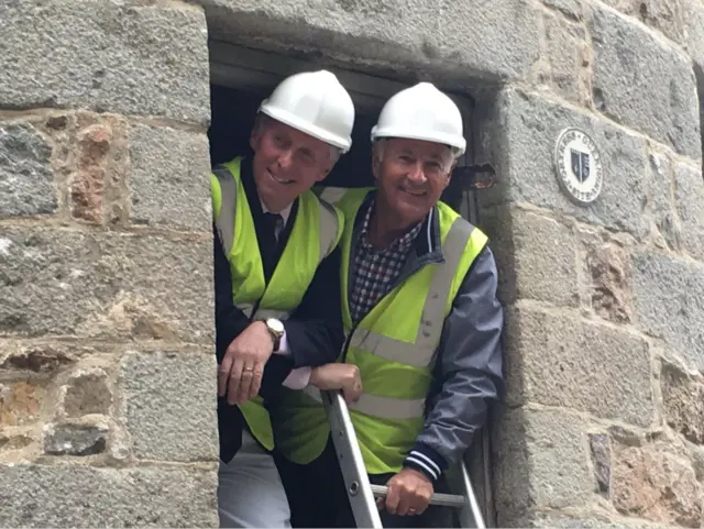Lt Governor Sir Ian Corder and National Trust of Guernsey President Tony Spruce