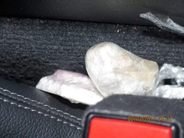 Packets of drugs in vehicle