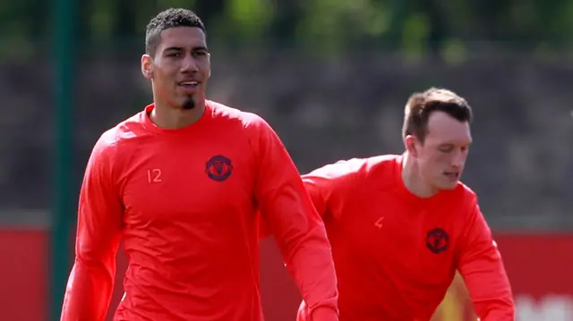 Chris Smalling and Phil Jones