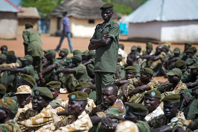 Troops of the South Sudanese army (SPLA)