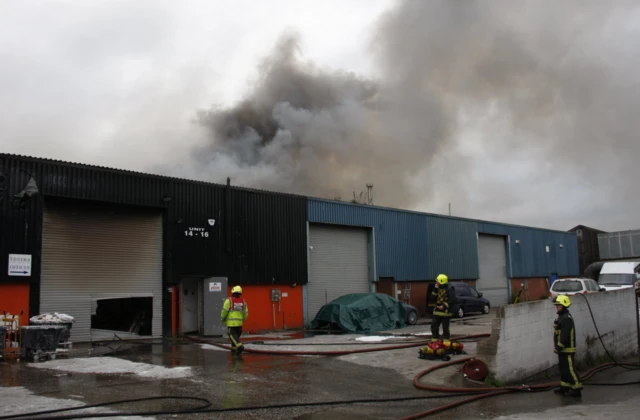 Damage from industrial unit fire in Darnall