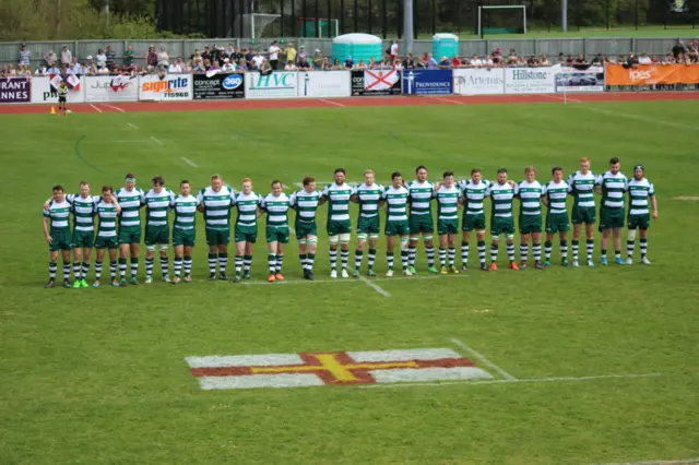 Guernsey squad at the Siam cup match in 2016