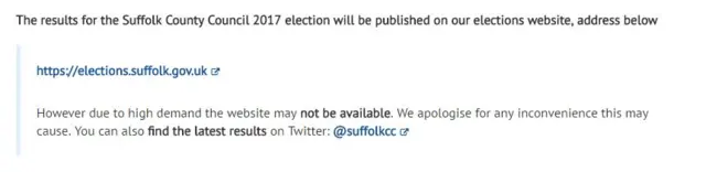 Notice about high demand affecting access to website