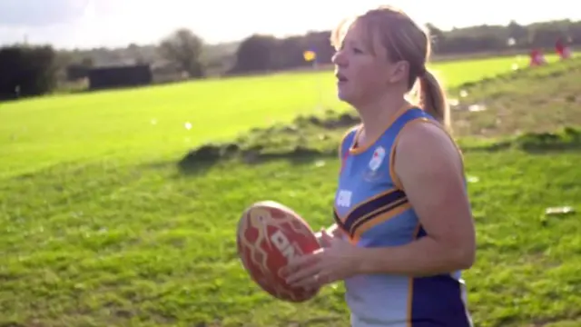 A rugby league player