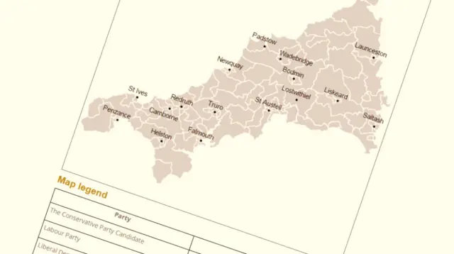 Election map. Pic: Cornwall Council