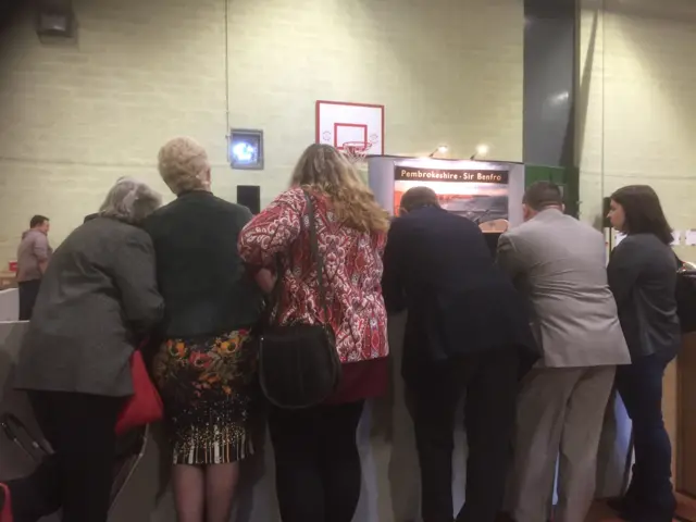Candidates and party members keep a close eye on counting in Pembrokeshire