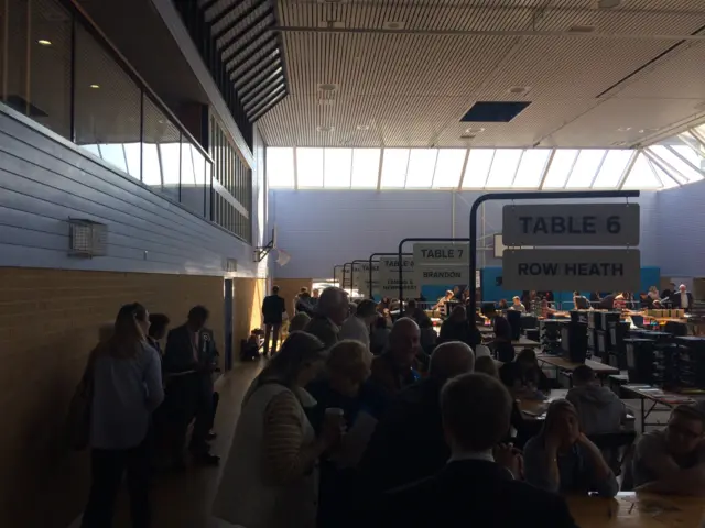 Count at Bury St Edmunds leisure centre