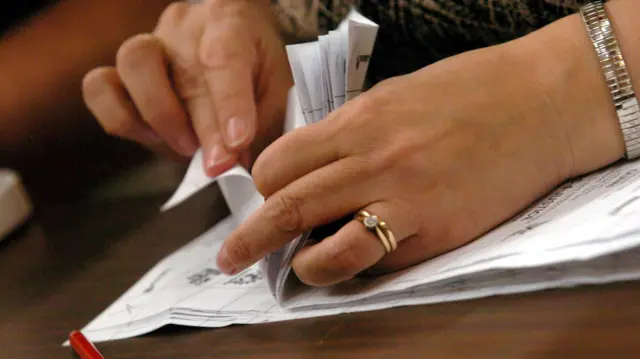 Votes being counted
