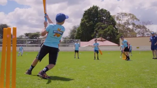 Kids playing All Stars Cricket