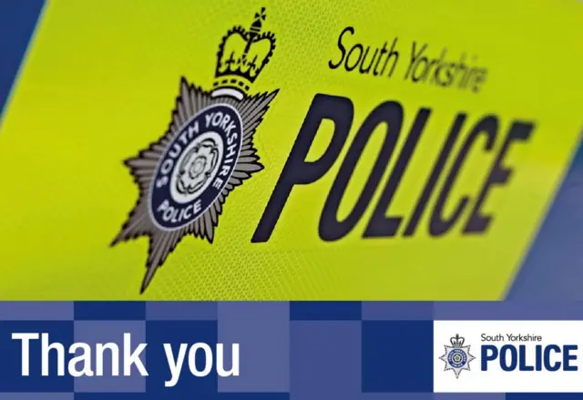 South Yorkshire Police thank you poster