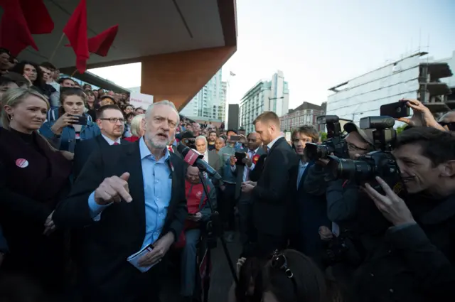 Jeremy Corbyn in Manchester