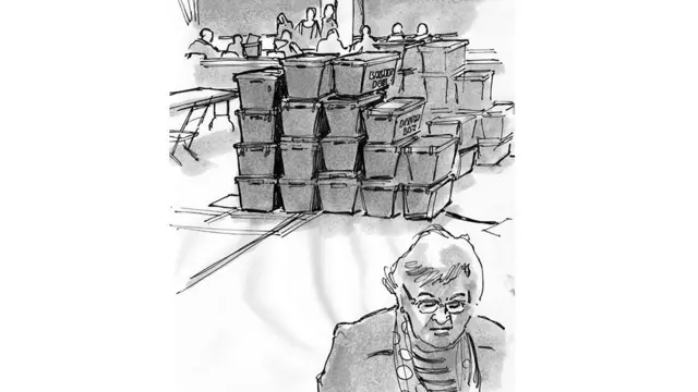 election night sketch Cardiff count
